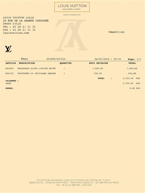 pdf facture louis vuitton|Facture Louis Vuitton .